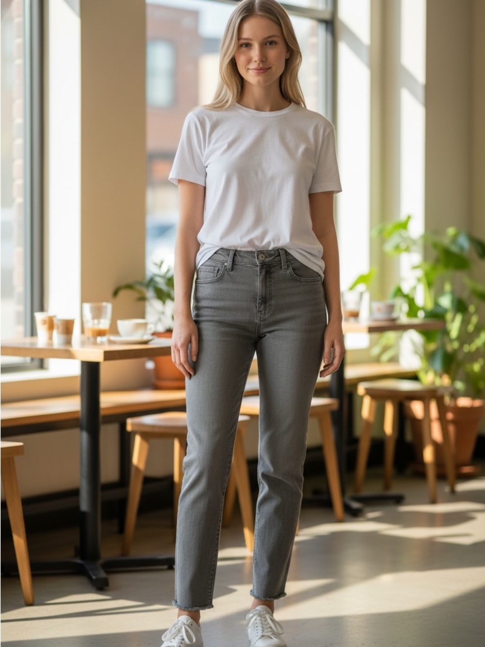Woman’s Tribal Audrey Mid-Rise Girlfriend Ankle Jeans